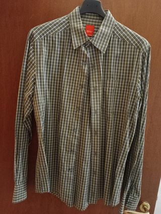 Camicia Esprit verde oliva e beige