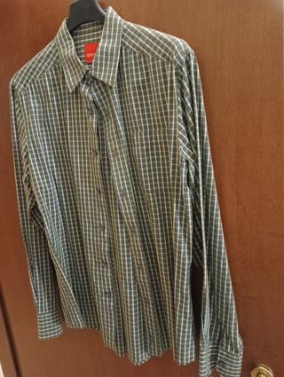 Camicia Esprit verde oliva e beige