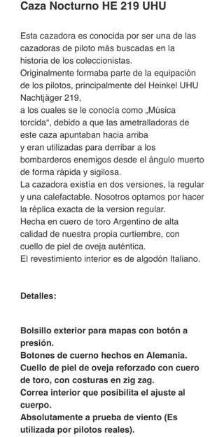 Cazadora piel autentica de Piloto de la Luftwaffe