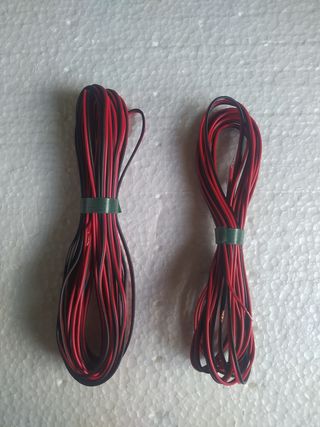 Cable eléctrico COBRE rojo y negro de 2 pines