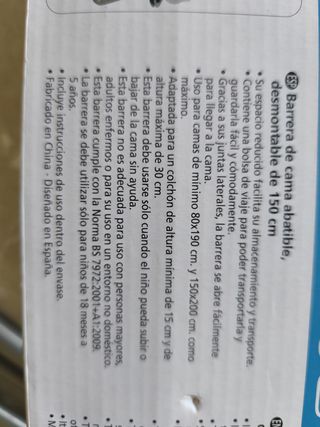 Barandilla cama JANE Kids-me 150cm