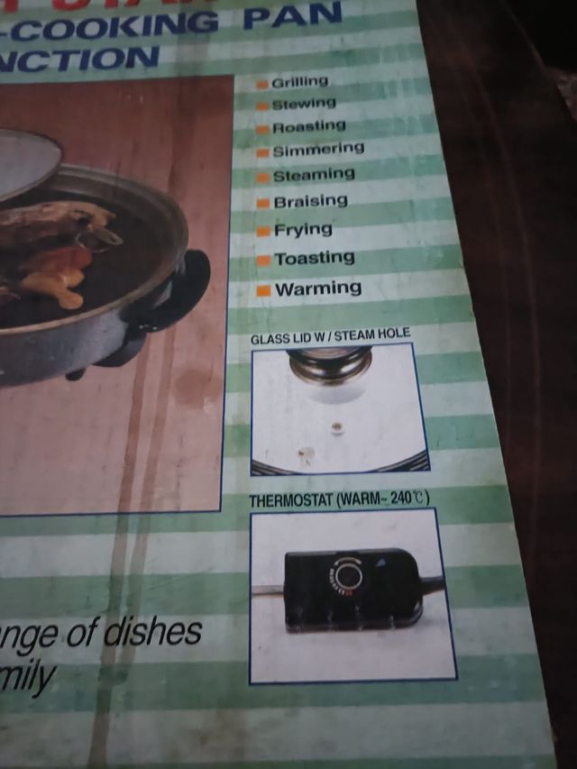 Sartén grill multifuncional negra