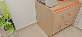 Cama nido infantil con 2 somieres y comoda