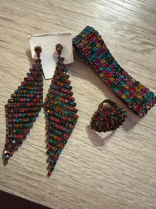 Conjunto bisutería multicolor