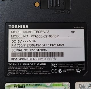 Computer portatile Toshiba Tecra A3 - Grigio/Nero