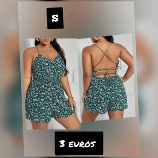 Mono corto verde estampado - Talla S