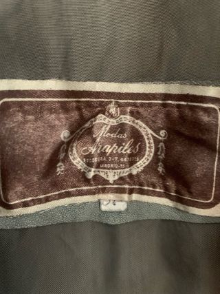 Cazadora polipiel gris vintage S/M