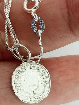 Cadena Virgen Niña Plata 925