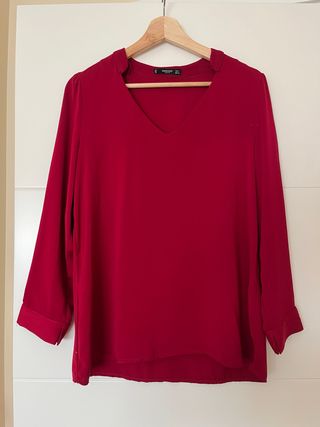Blusa Mango color frambuesa - Talla S