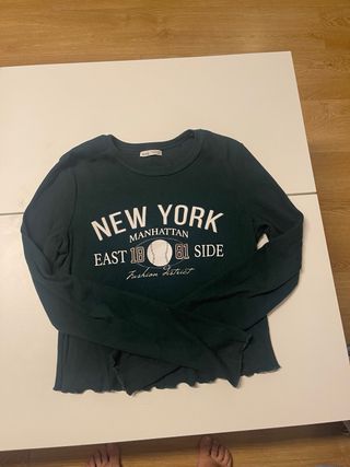 Camisetas Bershka - Verde - Talla M