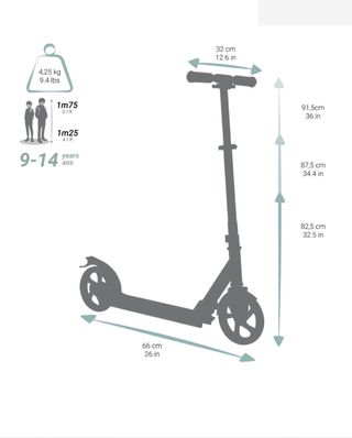 Patinete Scooter Oxelo MID 7 Niños de 9 a 14 años