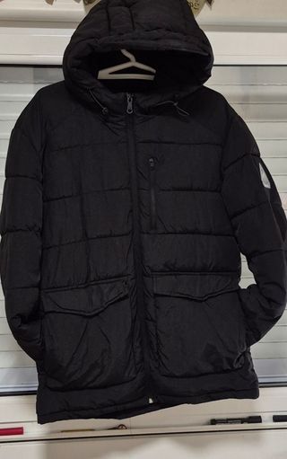 Chaqueta acolchada negra hombre