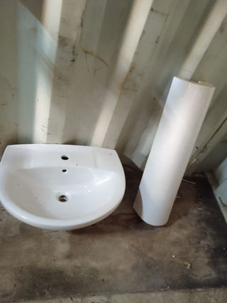 Lavabo porcelana blanco - 2 piezas