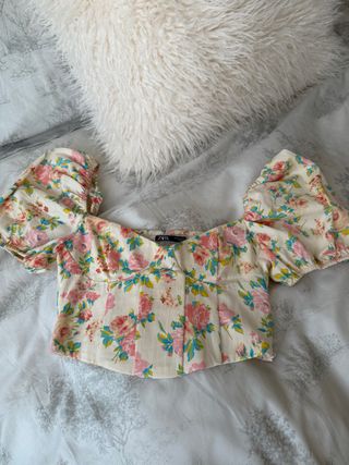 Top floral Zara - multicolor