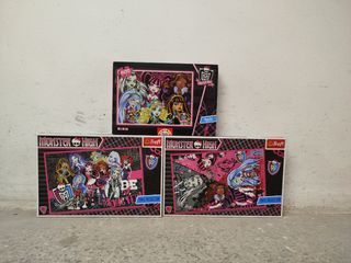 3 Puzzles Monster High Trefl 260/500 piezas