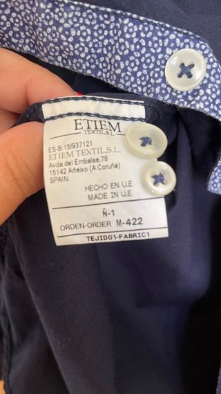 Camisa Etiem azul Slim Fit
