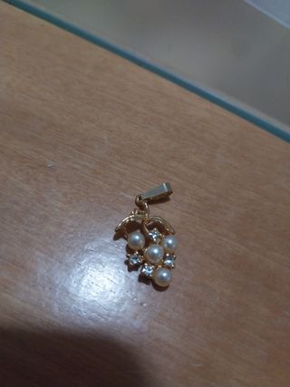 Colgante racimo uvas perlas