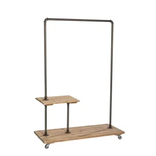 Perchero industrial madera metal