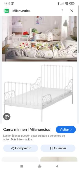 Cama infantil IKEA MINNEN blanca