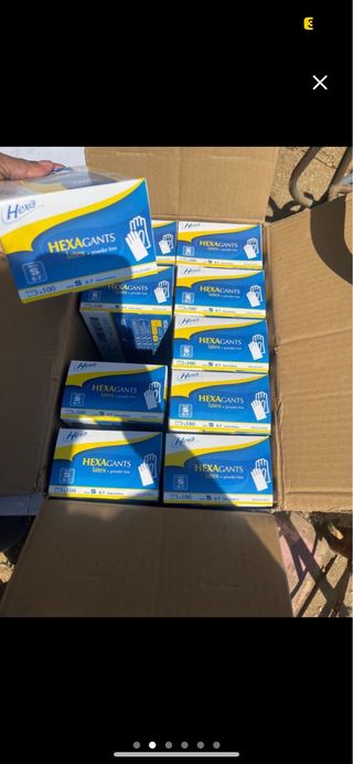 Guantes látex Hexagants - 10 cajitas 10€