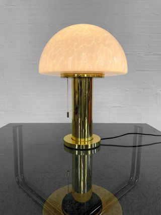 LAMPADA IN SETA DELLA METÀ DEL SECOLO SCORSO. GLASHÜTTE LIMBURG. ANNI '70