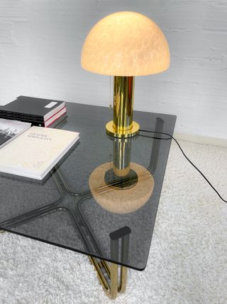 LAMPADA IN SETA DELLA METÀ DEL SECOLO SCORSO. GLASHÜTTE LIMBURG. ANNI '70