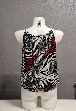 Top You and Me tg XL - Rosso&Nero