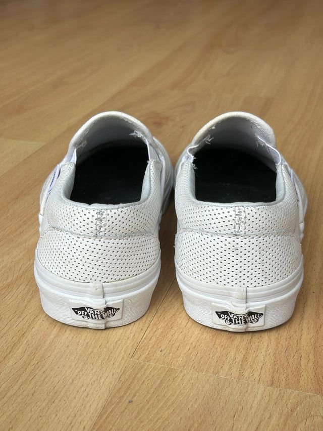 Vans Slip On blancas 38,5 - Piel