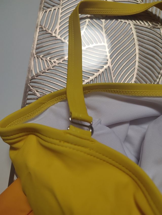 Bañador Shein talla grande, naranja-amarillo