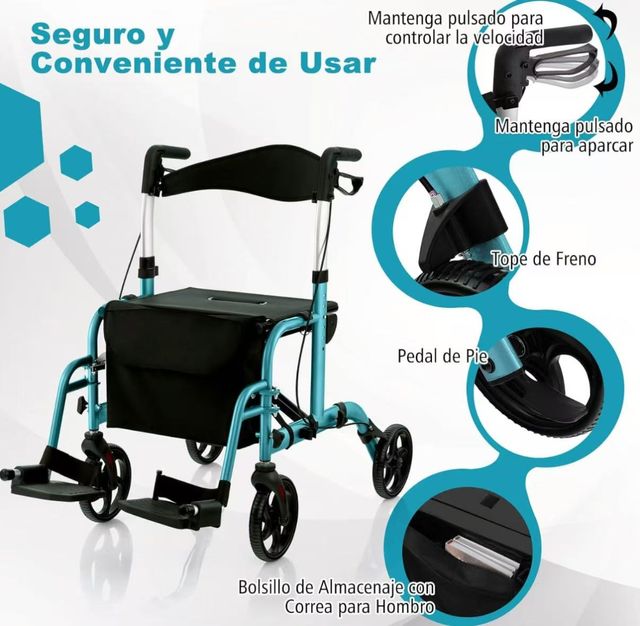 Andador con Asiento Plegable