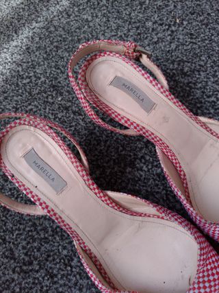 Marella Sandali Decolleté  in Pelle bianco/rosso