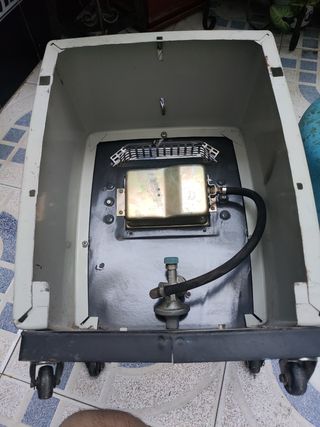 Estufa Campingaz azul y blanca