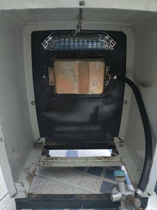 Estufa Campingaz azul y blanca