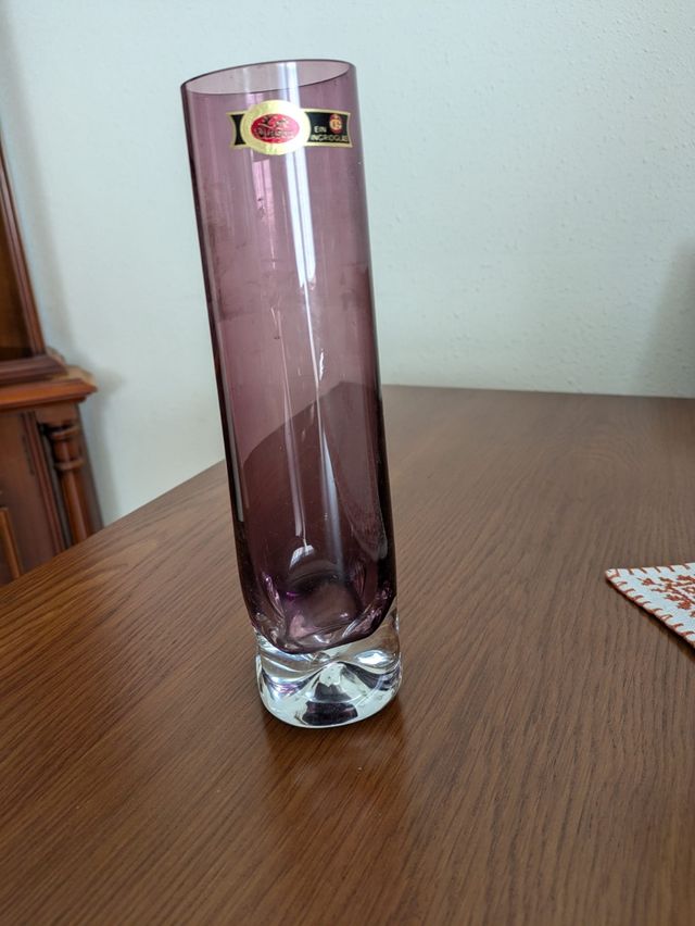 Jarra vidrio lila vintage