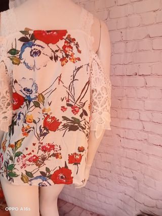 Blusa blanca verano - Talla M REF1-109 A ESTRENAR