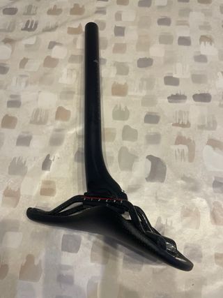 Tija carbono 27.2/31.6mm - Sillín carbono