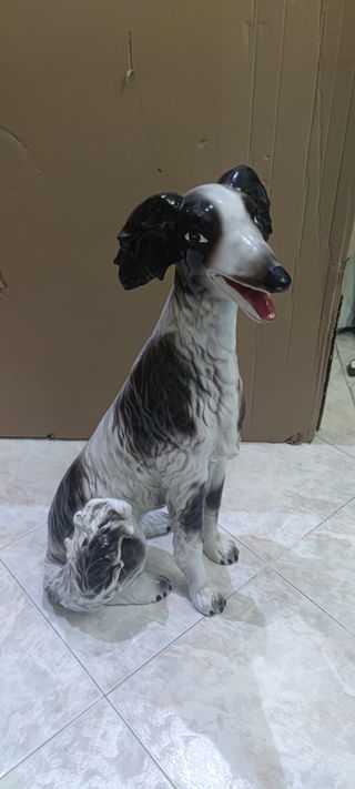 Statua cane ceramica vintage