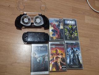 Lote PSP Sony 1004 negra + 6 UMD + 3 juegos suelto