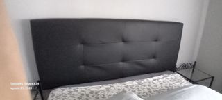 Cabecero cama polipiel negro