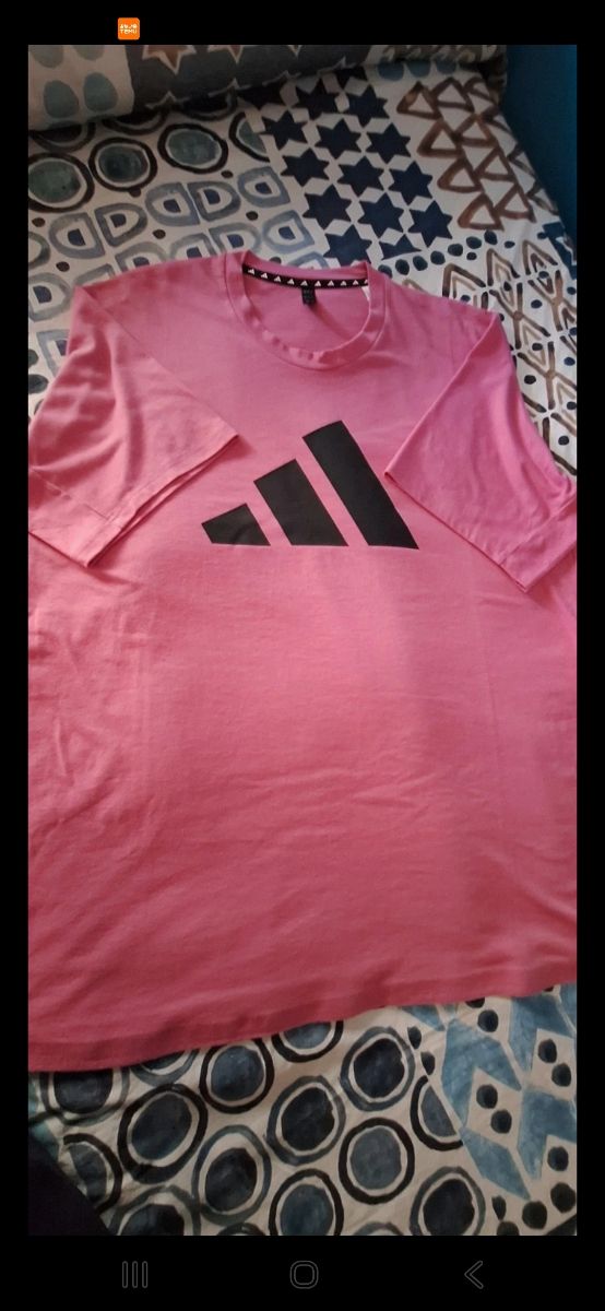 Camiseta Adidas manga corta rosa hombre