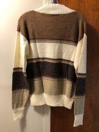Suéter rayas marrón beige