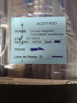 Integrado TDA7266SA Amplificado 1€ Ud