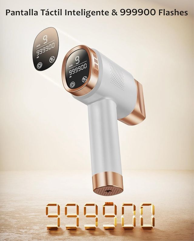 Depiladora Láser 21J - Blanca y Dorada