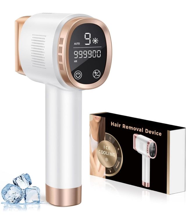 Depiladora Láser 21J - Blanca y Dorada