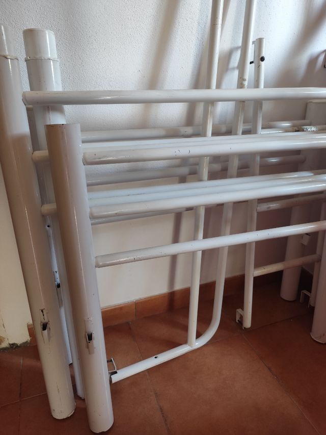 Litera blanca metal 90cm