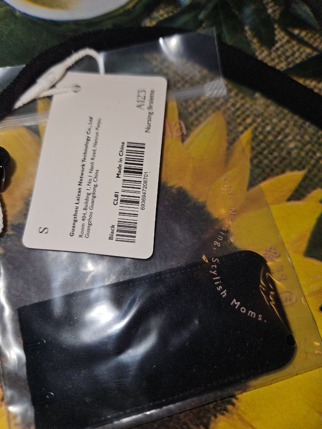 Sujetador lactancia negro talla S