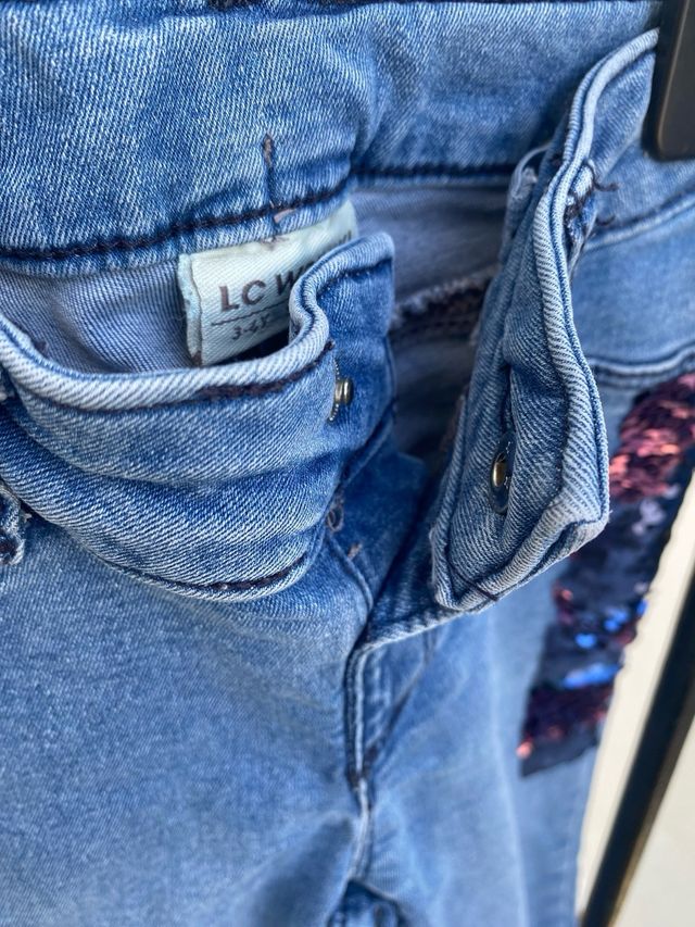 Jeans niña slim fit lentejuelas 4-5 años