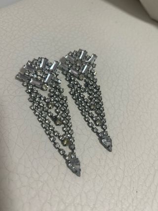 Pendientes largos fiesta brillo