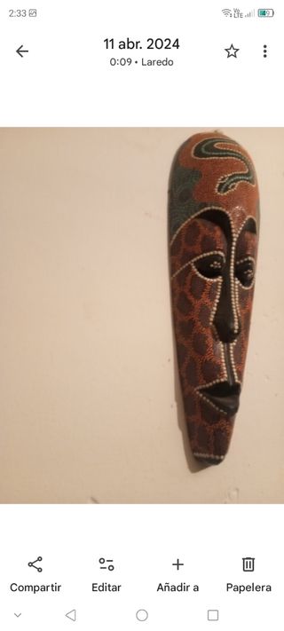 Máscara africana tribal