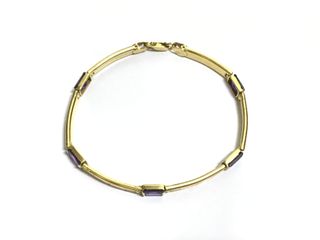 pulsera oro 18k con piedra